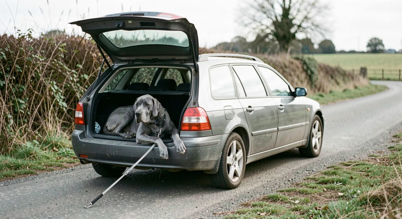 Transporter un Dogue Allemand en voiture : coffre, rampe et securite